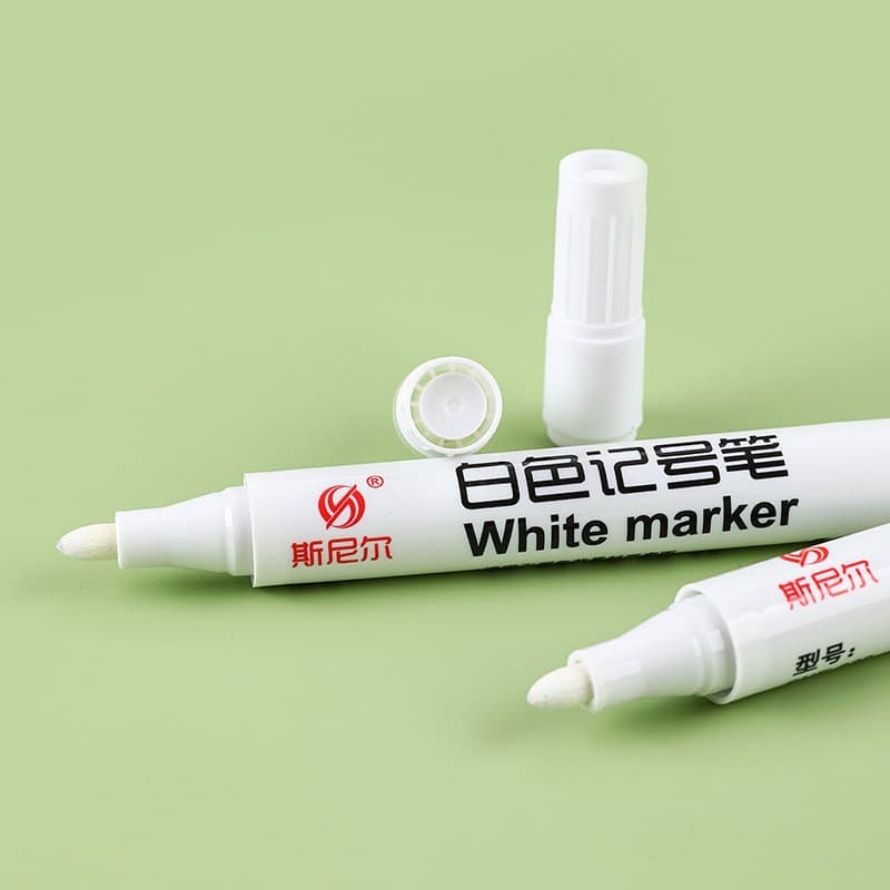 1 Marcador Permanente Branco Base Óleo Metal Vidro Madeira