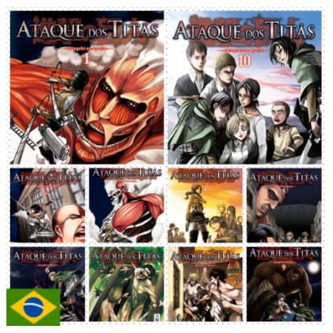 Mangá Ataque Dos Titãs Volumes 1 ao 34 Novo Lacrado  Attack on titan