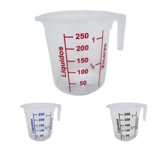 Jarra  Medidora Graduada 250 ml Líquidos e 01 Xícara -Erca Plast