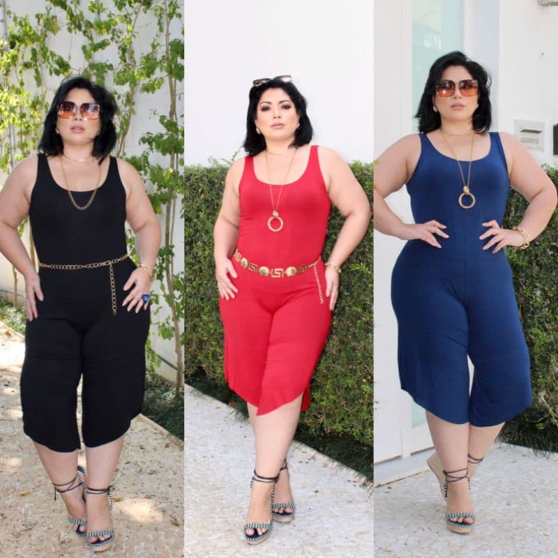 macacão pantacur moda feminina  larguinho regata saruel  moda feminina