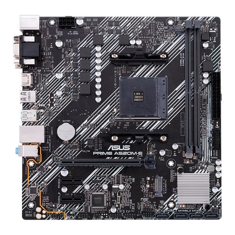 Placa Mae Asus PRIME A520M-E DDR4 Socket AM4 Chipset AMD, PRIME A520M-E