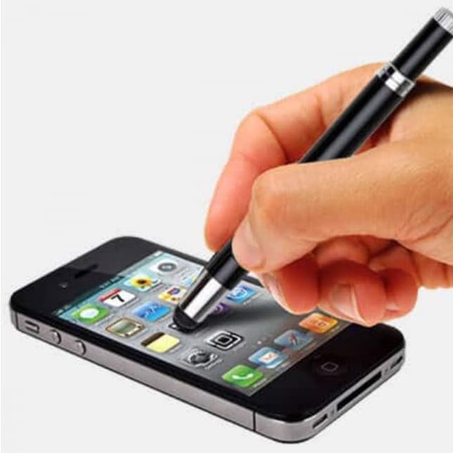 Caneta touch screen Universal Ergonomica Digital Em Metal Para Celular e Tablet Kapbom Pronta Entrega