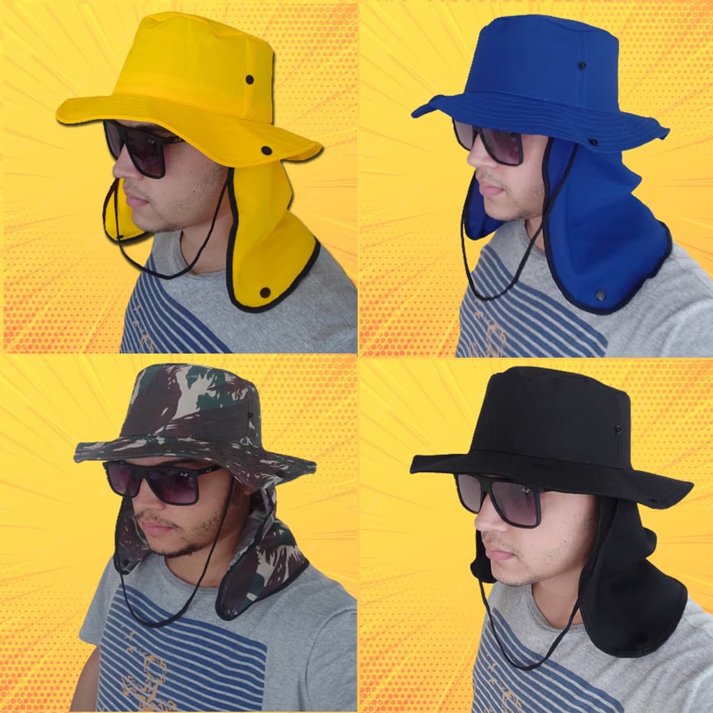 Chapéu Pescador Australiano Com Proteção E Regulagem Excelente Qualidade