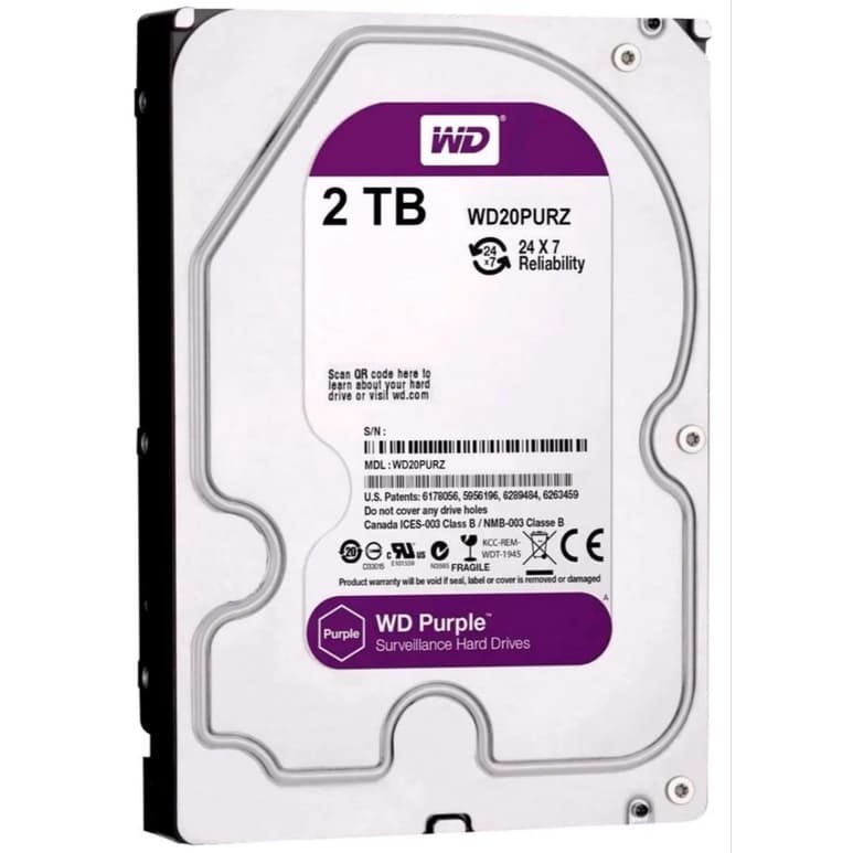 Hd Interno Wd Purple Sata 2 Teras  Intelbras