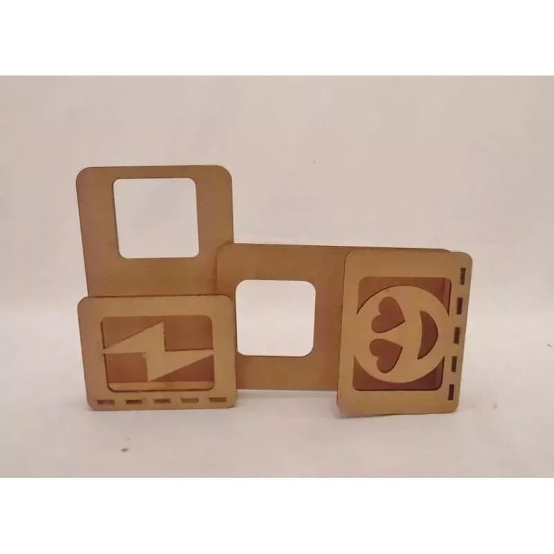 Kit 2 Porta Celular MDF Cru Lembracinhas Raio Emoji