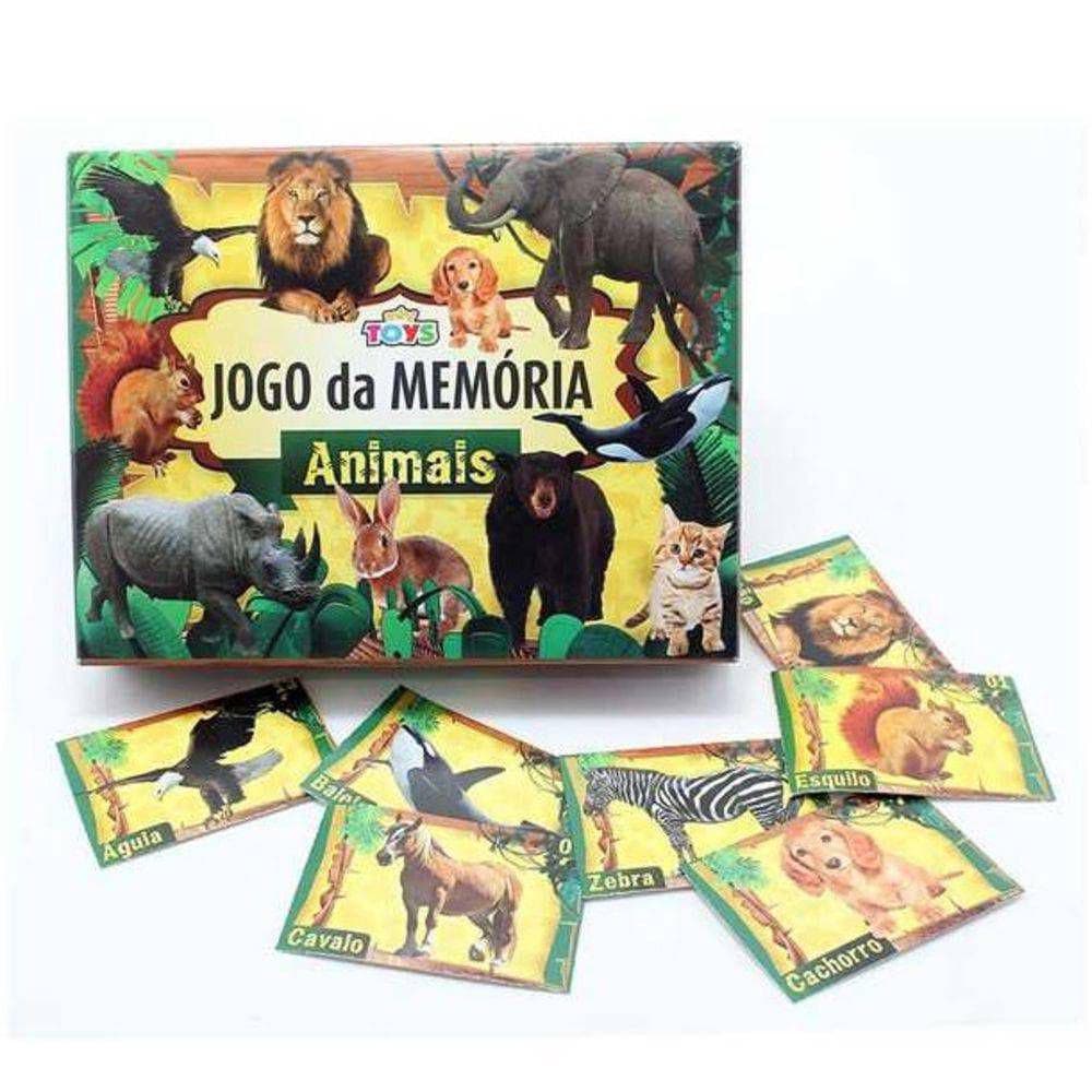 Jogo da Memória dos Animais 26 Peças - Mini Toys