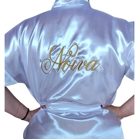 Robe noiva bordado tecido cetim