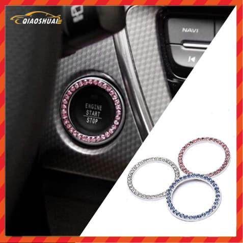 Parada De Partida Do Motor start STOP Anel Para Carro Decorativo Com Diamantes O Chave Decoração
