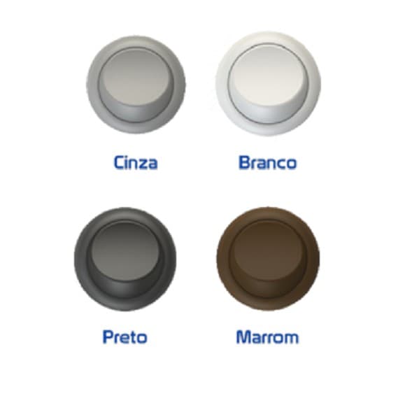 Botão Interruptor Redondo Para Moveis Bolinha De Embutir Paralelo Simples