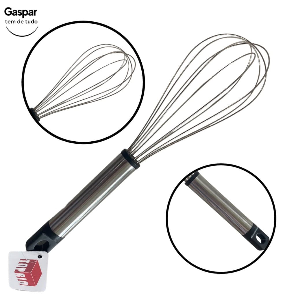 Fue Batedor De Ovo Clara em neve E Massas Bolo em Aço Inox 26cm Fuet