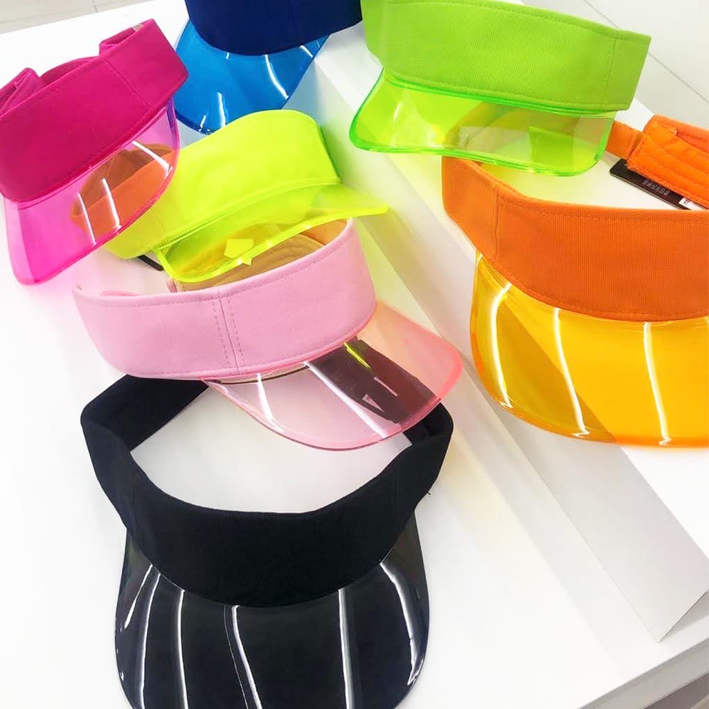 Viseira Esporte Neon Colorido Aba Silicone Moda Praia