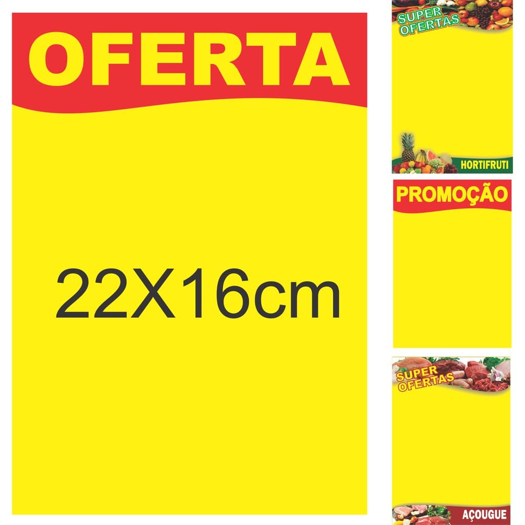 Cartaz Oferta e Promoção - 22X16cm / 100Unidades.