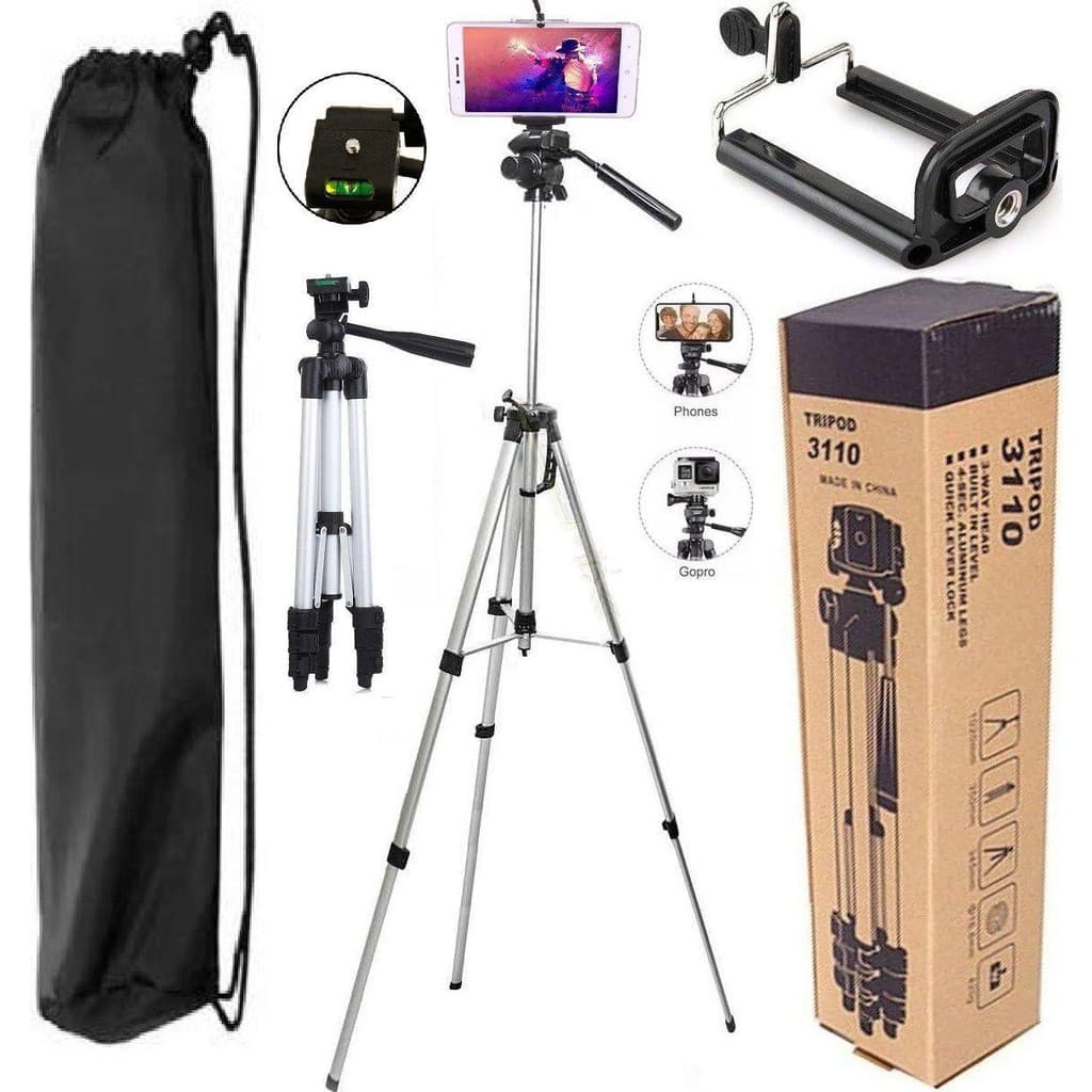 Tripé Universal para Celular e Câmera Ajustável Tripod 1 Metro 3110