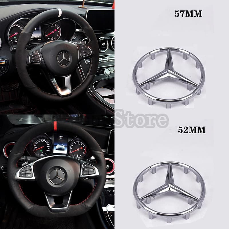 Abs 52mm 57mm Adesivos De Decoração De Volante De Carro De Plástico Para Mercedes Benz Glk Gla ml Gl Clas Glc Gle Gls