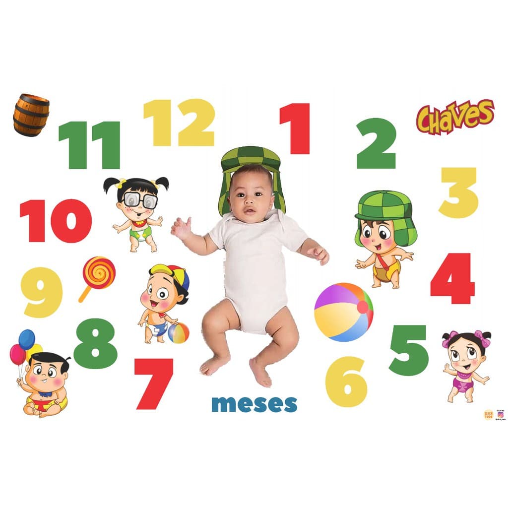 Cenário Para Fotos Mêsversário Tema Turma Do Chaves Baby