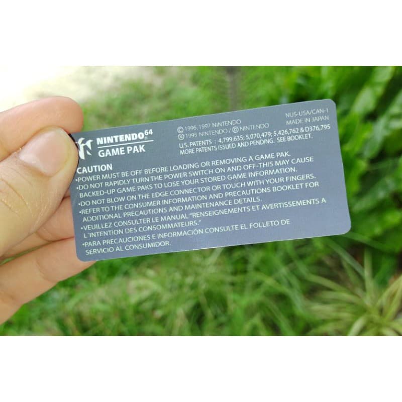 3 label auto adesiva traseira americana para nintendo 64 n64