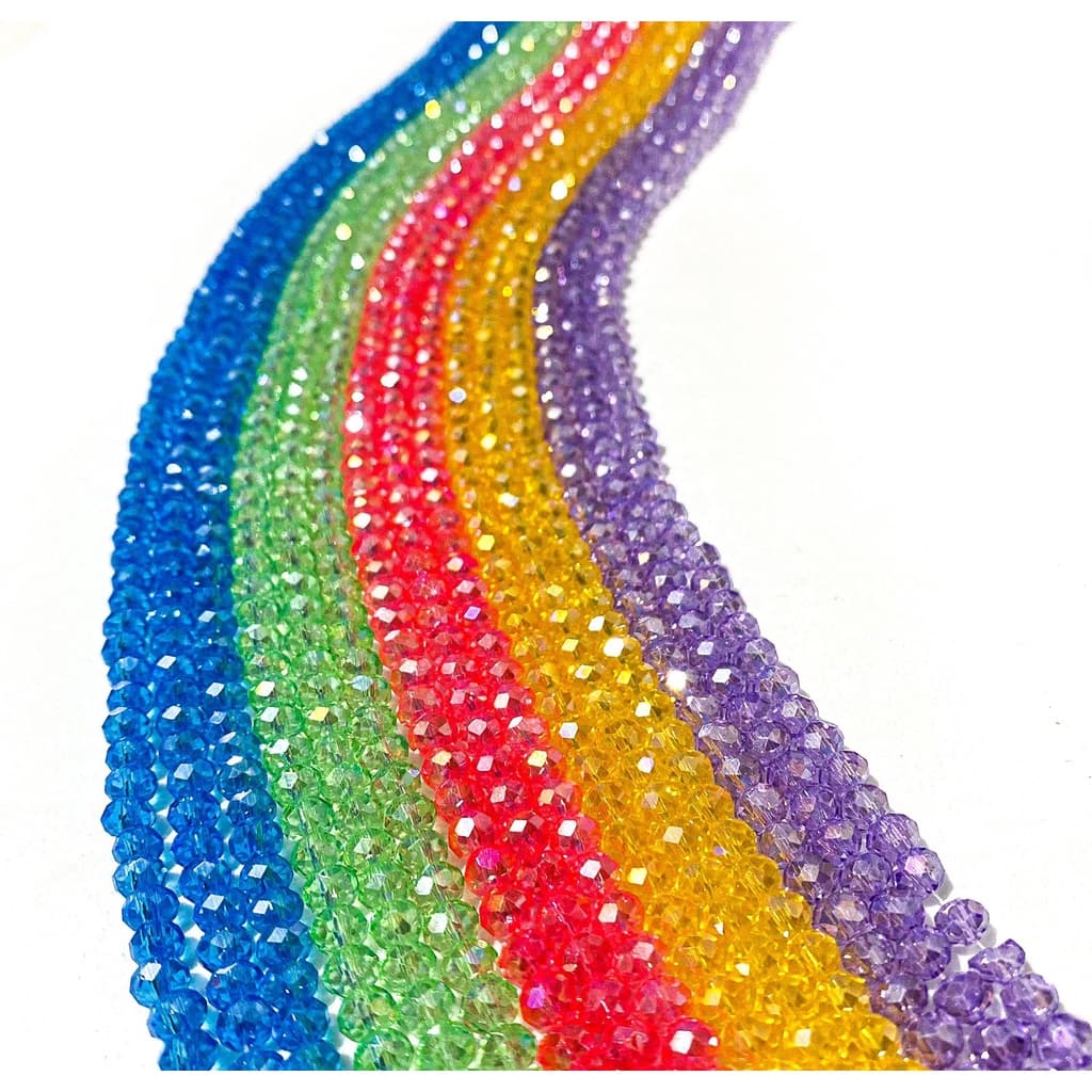 Fios de cristal tipo flat de vidro flat 4mm de 120 à 140 contas por fio