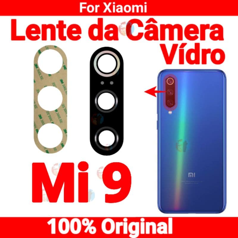 Lente De Vidro Da Câmera Traseira Xiaomi Mi 9 100% Original