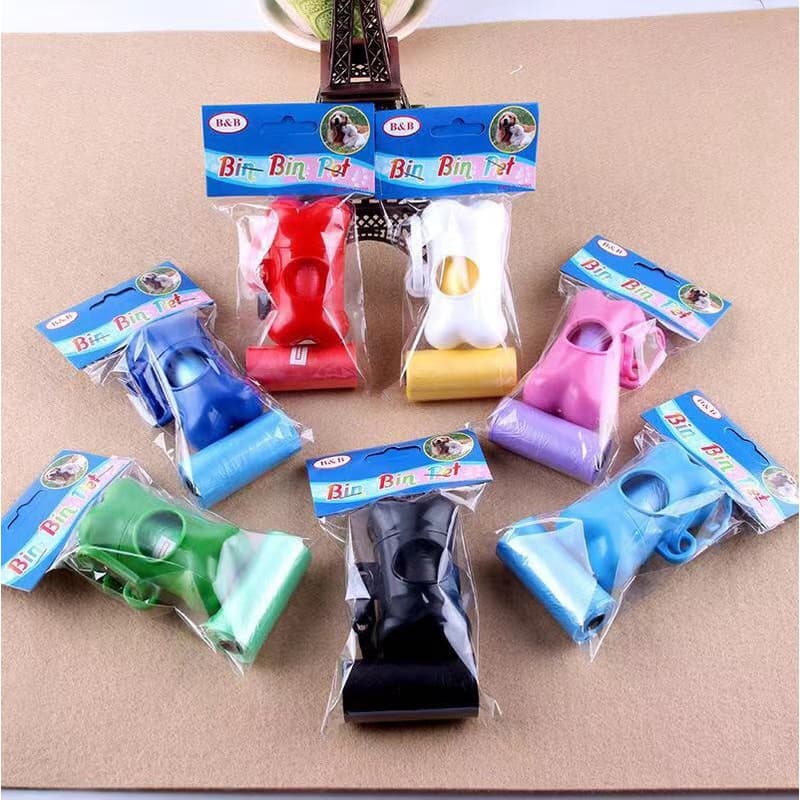 Porta Saquinho Higiênico Para Animais + 2 Refil Rolo Pet Cachorro Gato Passeio Viagem