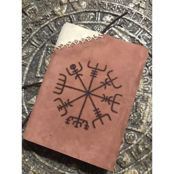 Grimório Diário Sketchbook - A6 100 Folhas - Vegvisir C/ Costura e Cordinha