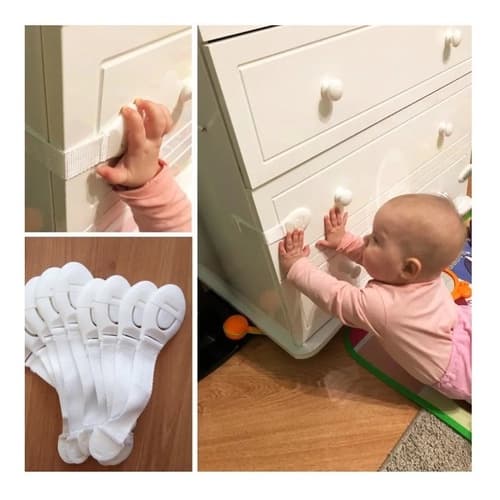 Trava de Segurança para Gaveta e Armário Bebê Protetor Adesivo