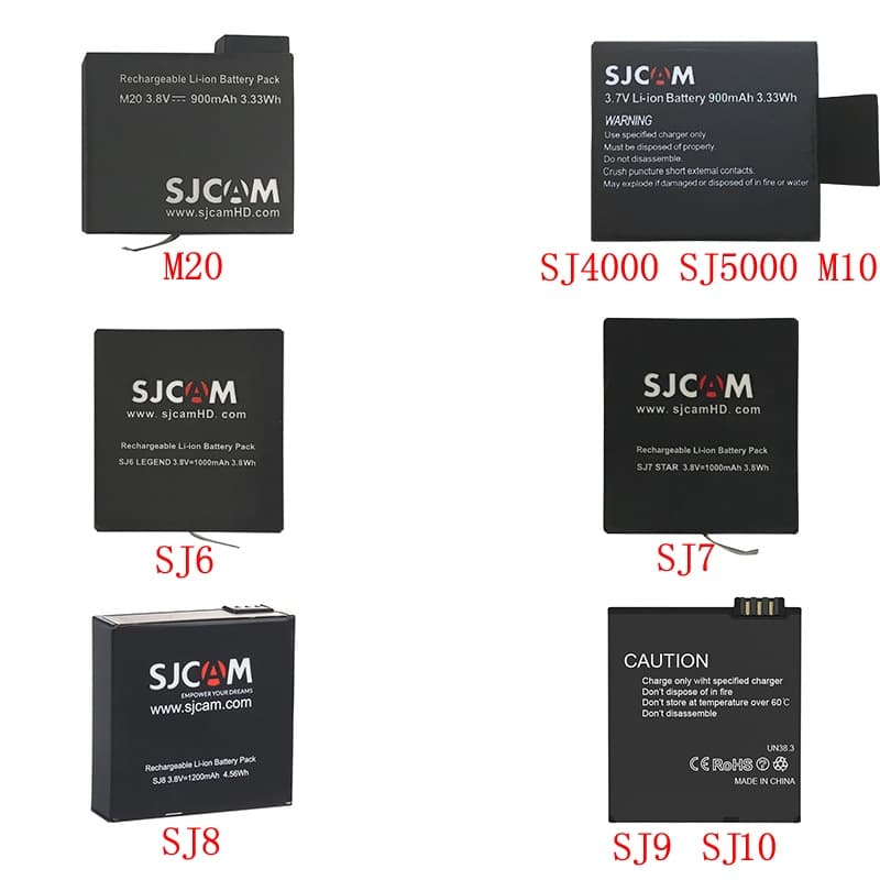 bateria carrgador para sjcam Câmera sj4000 sj5000 sj6 sj7 sj8 sj9 sj10 m10 m20