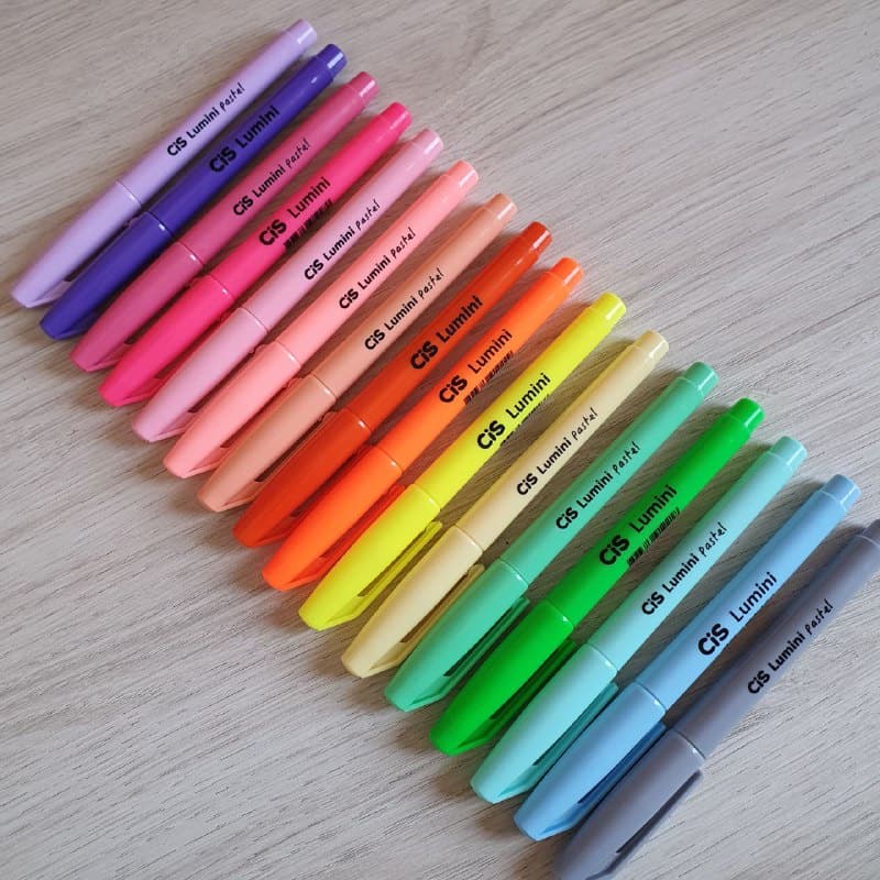 Marca Texto Lumini CiS - 1 unidade | Pastel, Neon, Cinza, Cereja, Rosa Claro, Laranja Claro, Violeta | Cores Novas
