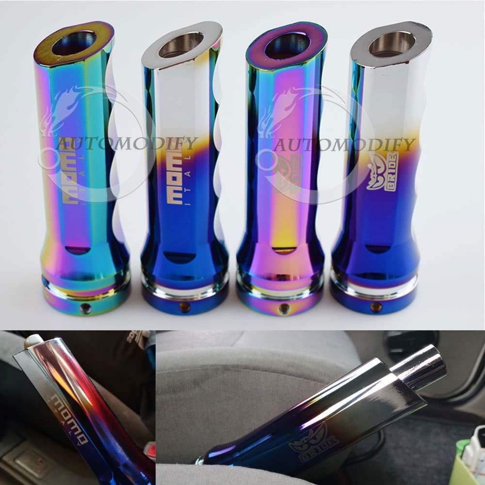 Hand Brake MOMO Universal Racing Car Carro De Corrida Manga De Freio De Mão De Alumínio Manopla performance Arco-Íris Modificado Tailandesa