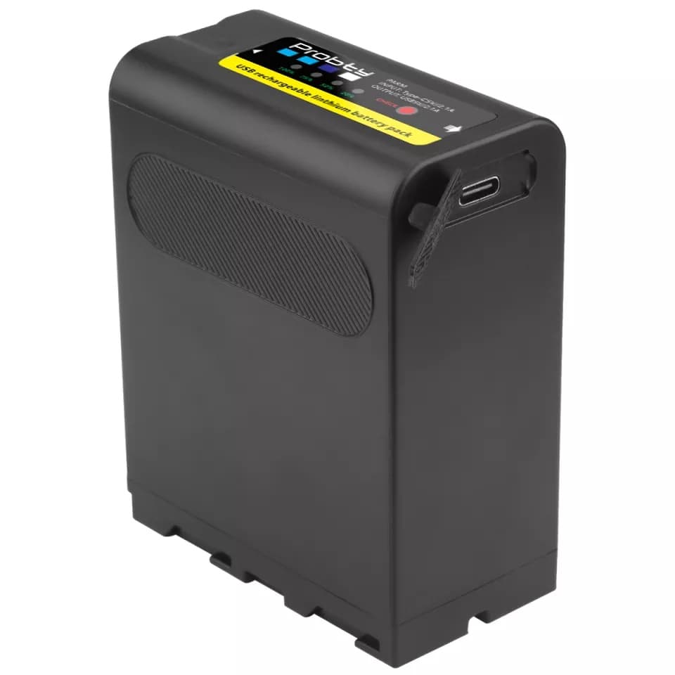 Bateria Digital NP-F990 12000 MAH PROBTY F970 A MAIS FORTE Blackmagic 6K