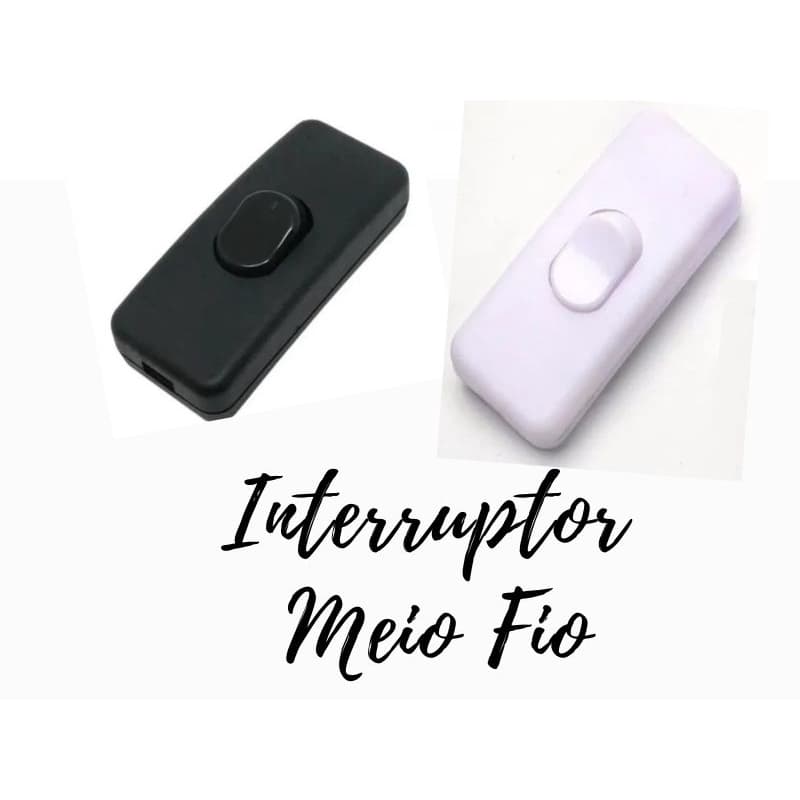 Interruptor Meio De Fio Branco Chave Gangorra