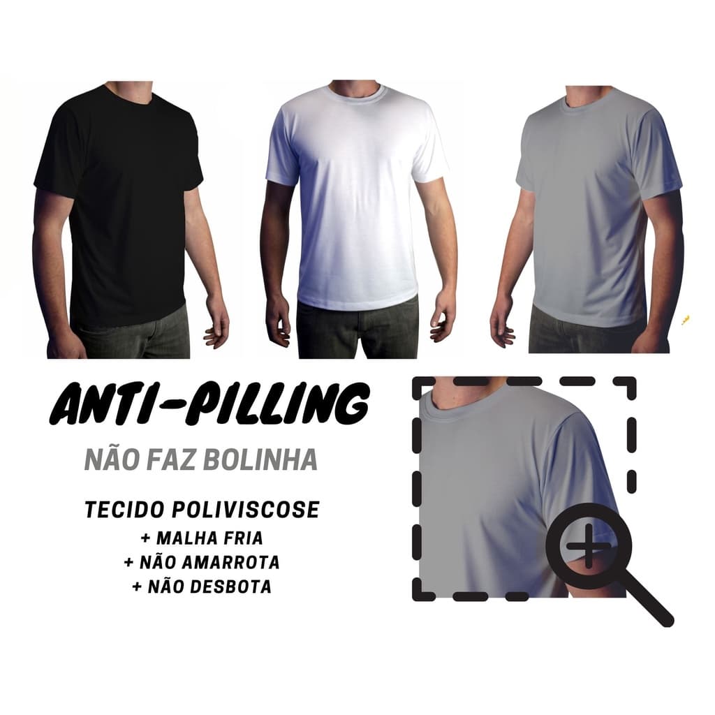 5 CAMISETAS Malha Fria POLIVISCOSE Premium preta branca cinza Blusa Masculina Lisa Básica