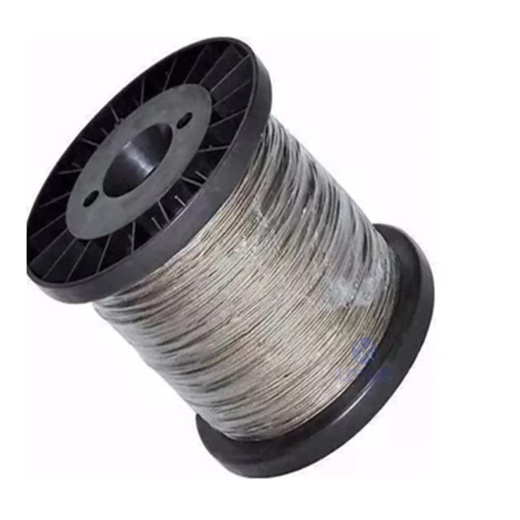Bobina 100m Cabo De Aço Revestido de Pvc Cristal 1,75mm para Varal e outras funções