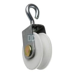 Roldana em Metal 4,7cm Para Varal De Teto Parede Apto Com Gancho Reforçado