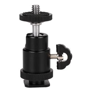 Mini Cabeça De Tripé Ballhead 1/4 Pol Suporte Sapata Flash