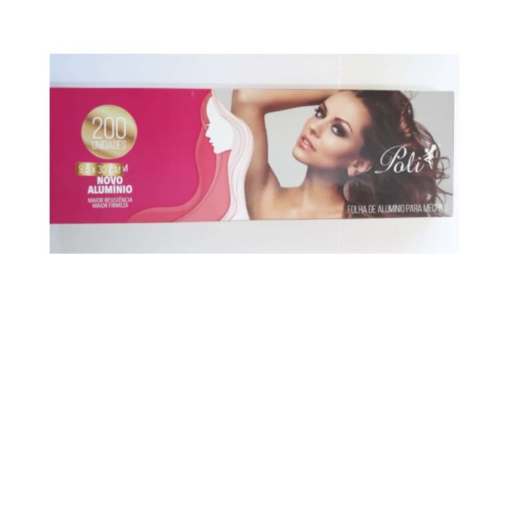 Folhas de alumínio para mechas 9,5cmX30cm Poli com 200 unidades