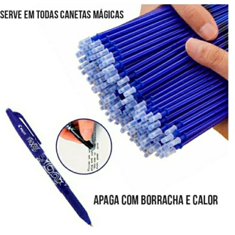10 Refil Caneta Mágica Fantasminha Apaga Com Calor Ponta 0.7