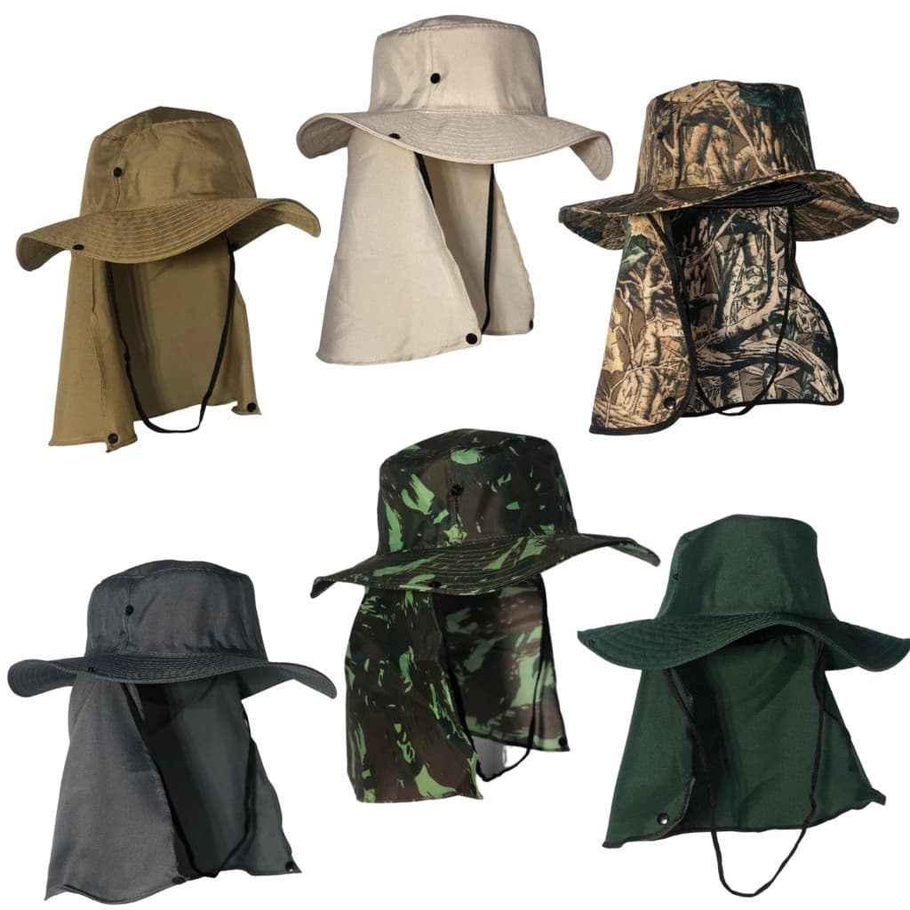 Chapéu Pescador Australiano Boné Pesca Proteção Pescoço Sol Chapéu Pescador Camping Proteção Nuca