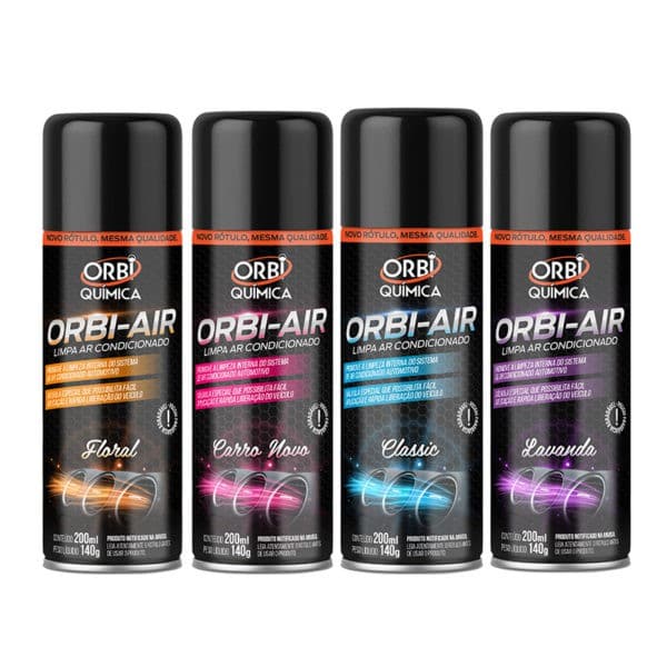 Limpa Ar Condicionado Orbi Air 200 Ml Kit 4 Unidades