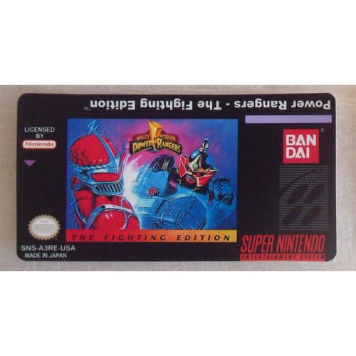 Label Power Rangers Fighting Edition eiqueta p/ Cartucho Super Nintendo