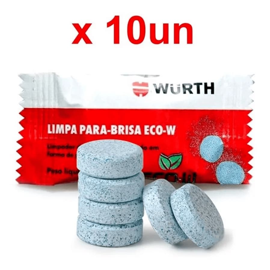 Kit 10un - Limpa Para Brisa Pastilha Eco-W 5g - Wurth
