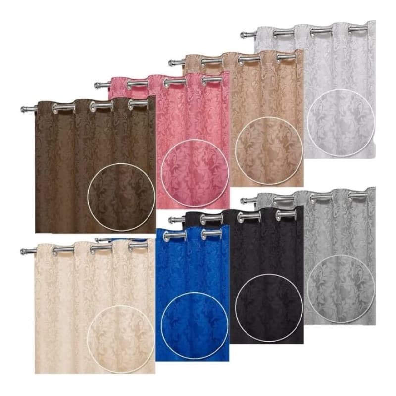 CORTINA JACQUARD 2,00 X 1,30 PARA COZINHA  SALA  QUARTO IDEAL Para Qualquer Ambiente Corta a Luz