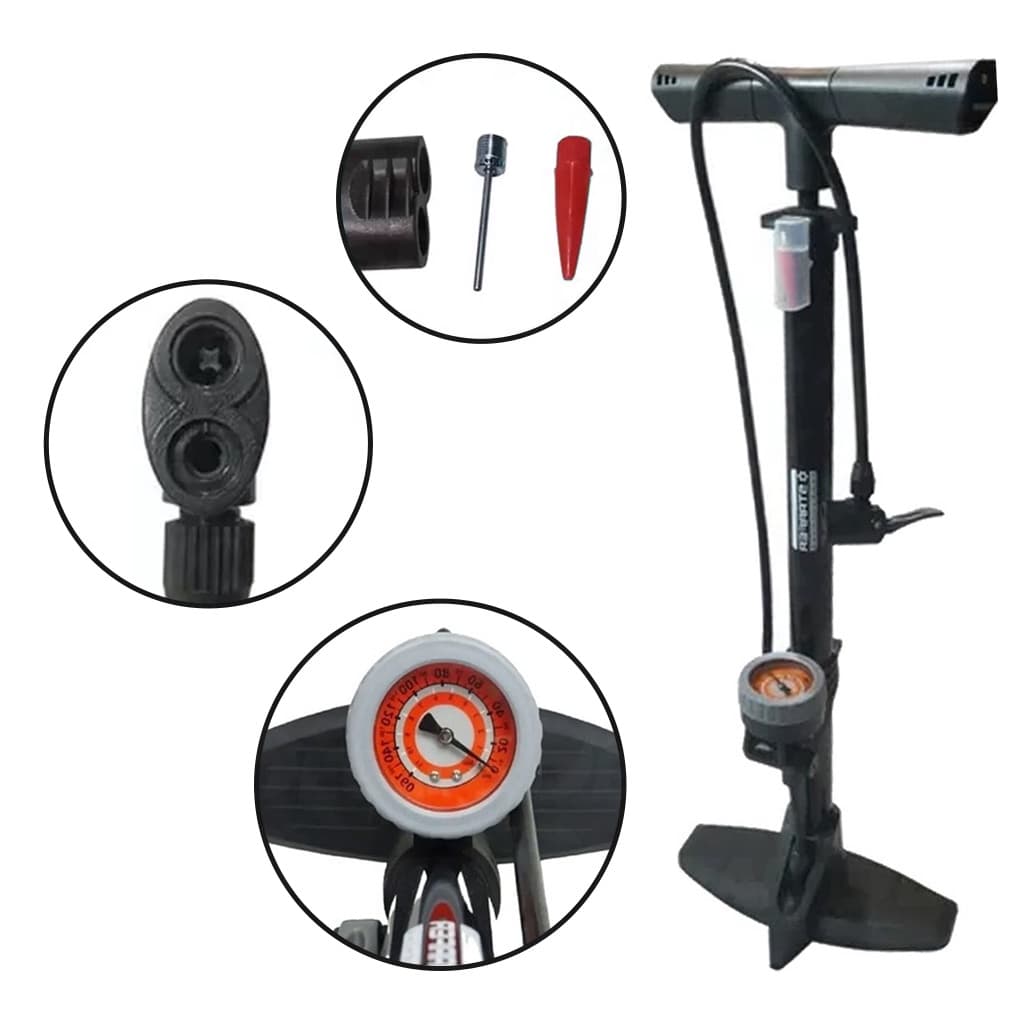 Bomba De Ar Manual Pneus Carro Moto Bicicleta 160psi Snel Ferramentas