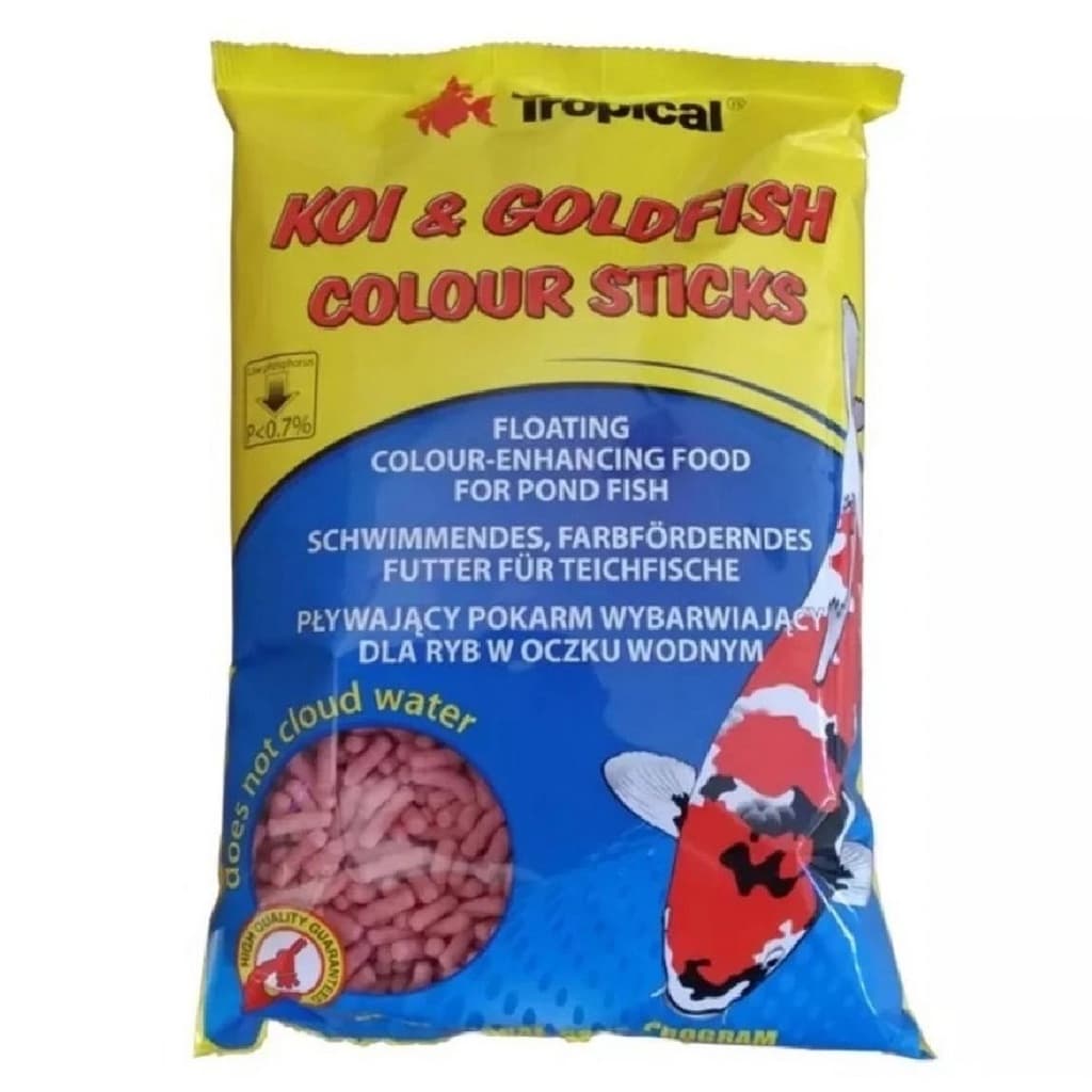 Ração Para Peixes Koi&Goldfish Colour Sticks Tropical 90g