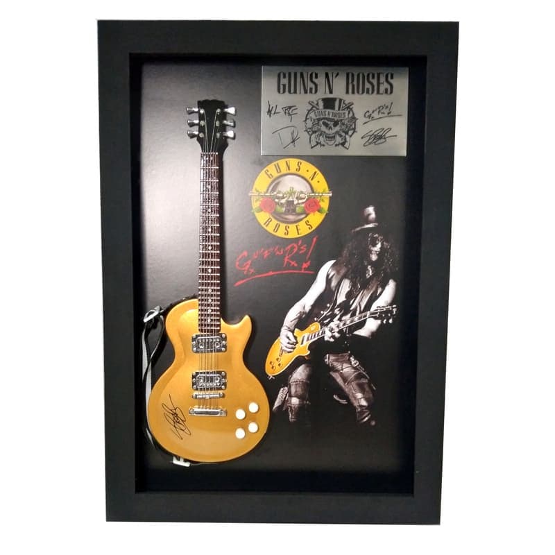 Quadro Miniatura Les Paul Guitarra Slash Guns N Roses
