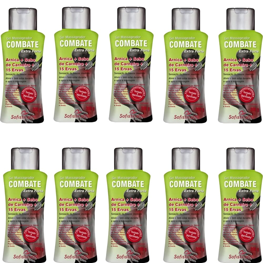 Kit com 10 Gel Massageador Corporal Frescor com Arnica 200g