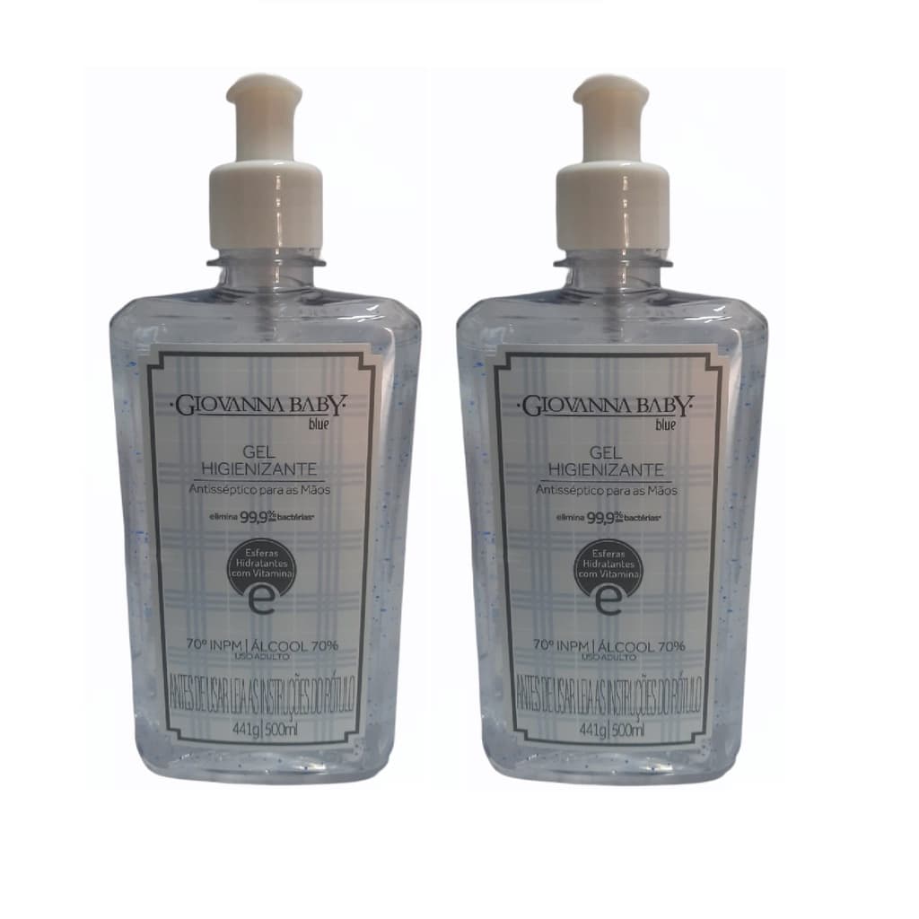 Kit 2 Gel Higienizante Blue 500ml Giovanna Baby