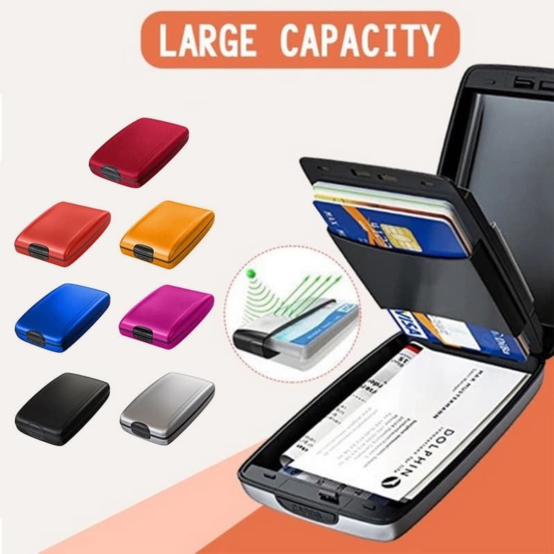 Deposit RFID Carteira De Metal De Alumínio Com Porta Cartão De Identificação Anti-Risco