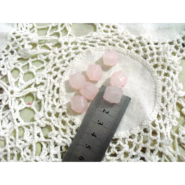 miçanga quadrado rosa gelatina 7 pçs