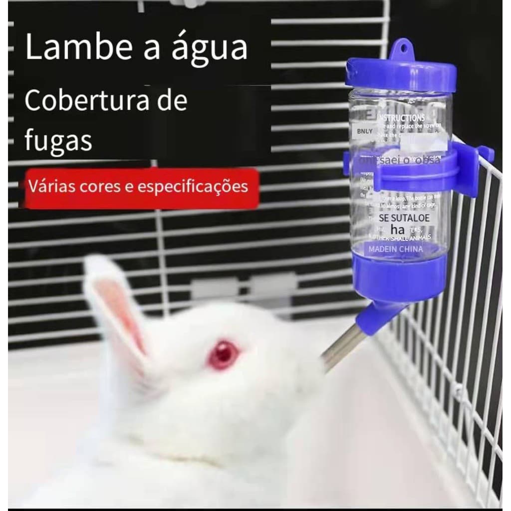Bebedouro Automático Cão, Gato, Coelho, Chinchila E Porquinho 80ml 125ml 250ml