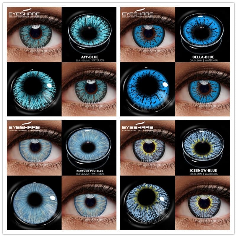 EYESHARE Cor Lentes De Contato Para Os Olhos 2 Pcs Coloridas De Cosméticos Verde Azul Naturais Lente Beleza Maquiagem Olho